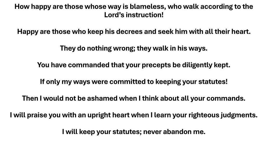 how happy are those whose way is blameless
