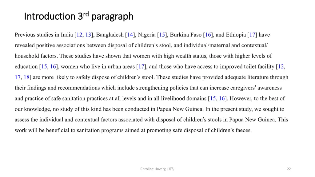introduction 3 introduction 3 rd rd paragraph