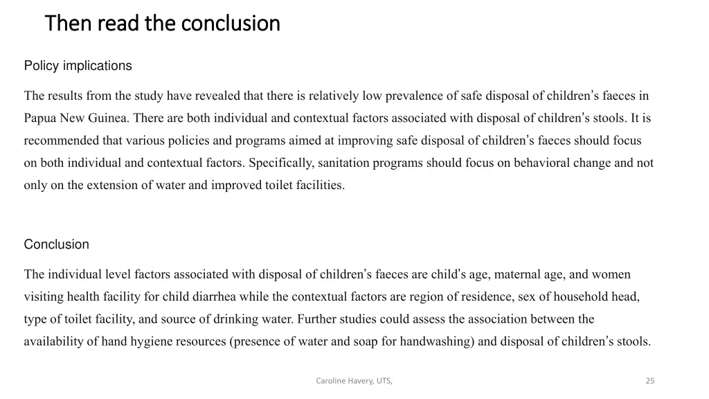 then read the conclusion then read the conclusion