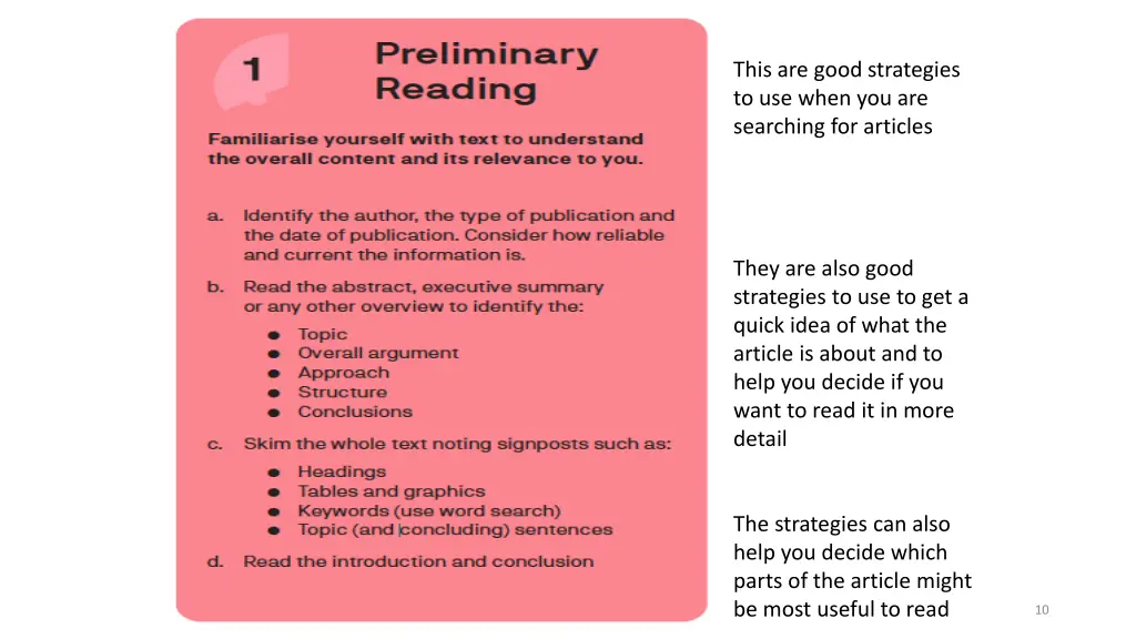 this are good strategies to use when