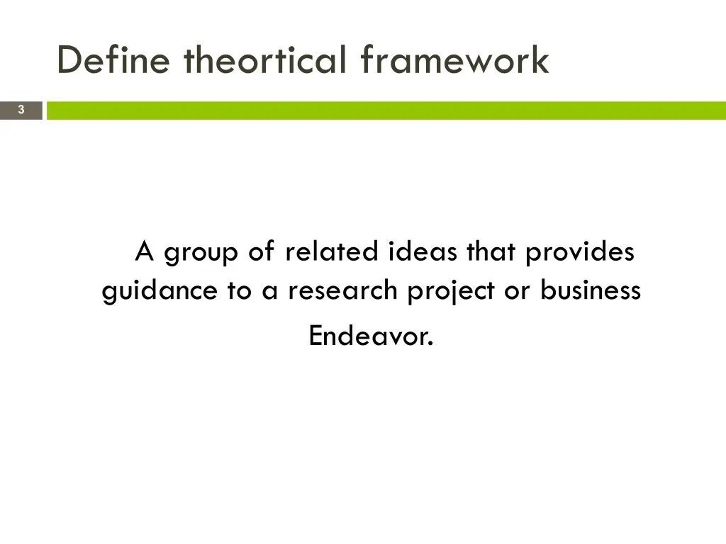 define theortical framework