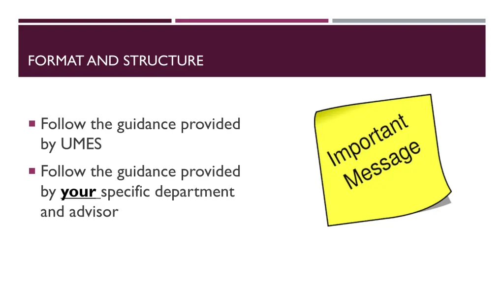 format and structure