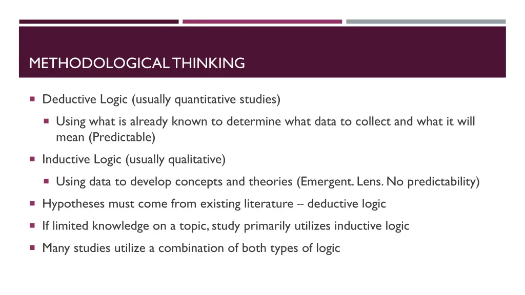 methodological thinking