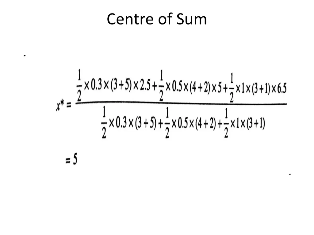 centre of sum