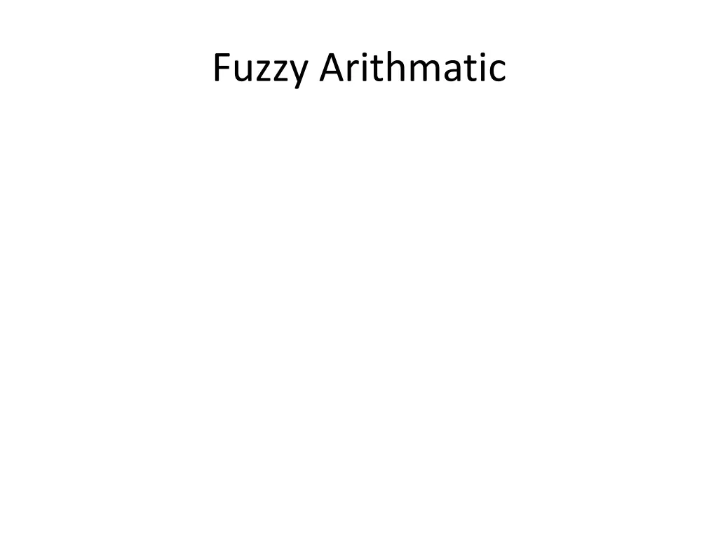 fuzzy arithmatic