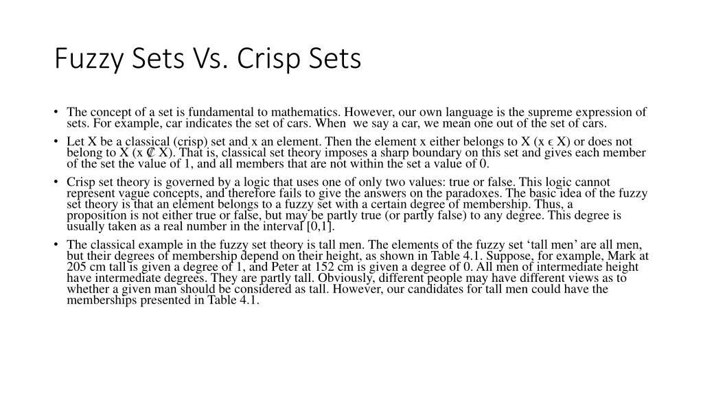 fuzzy sets vs crisp sets