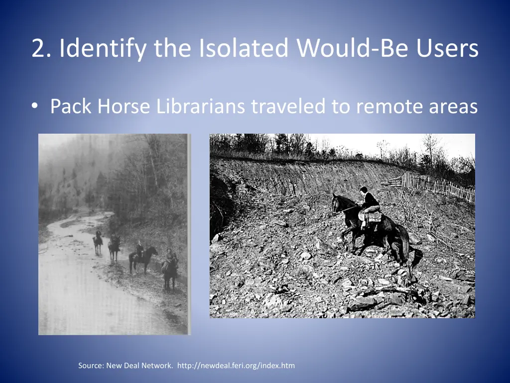 2 identify the isolated would be users