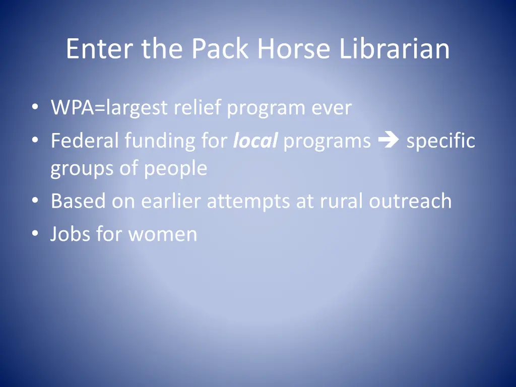 enter the pack horse librarian