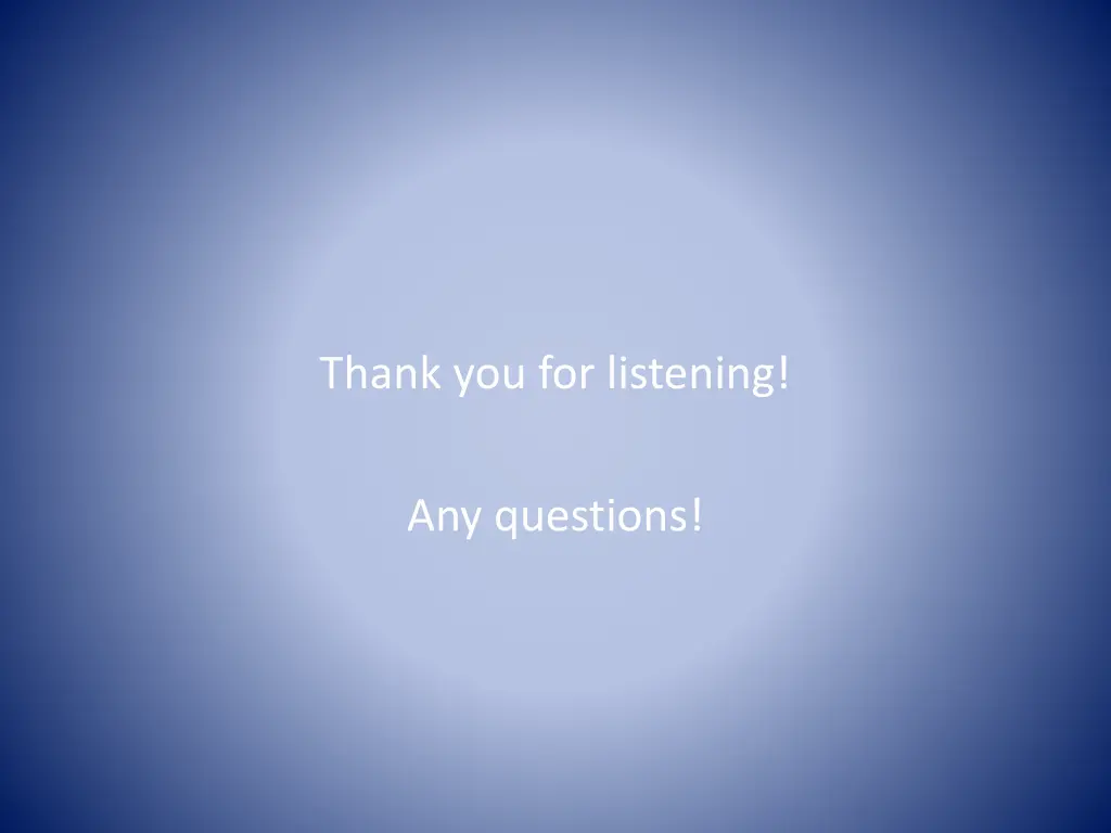 thank you for listening