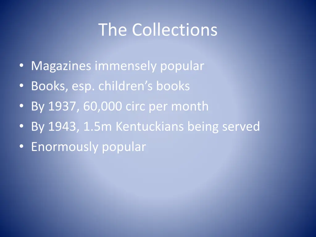 the collections