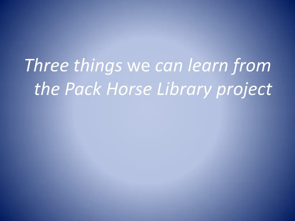 three things we can learn from the pack horse