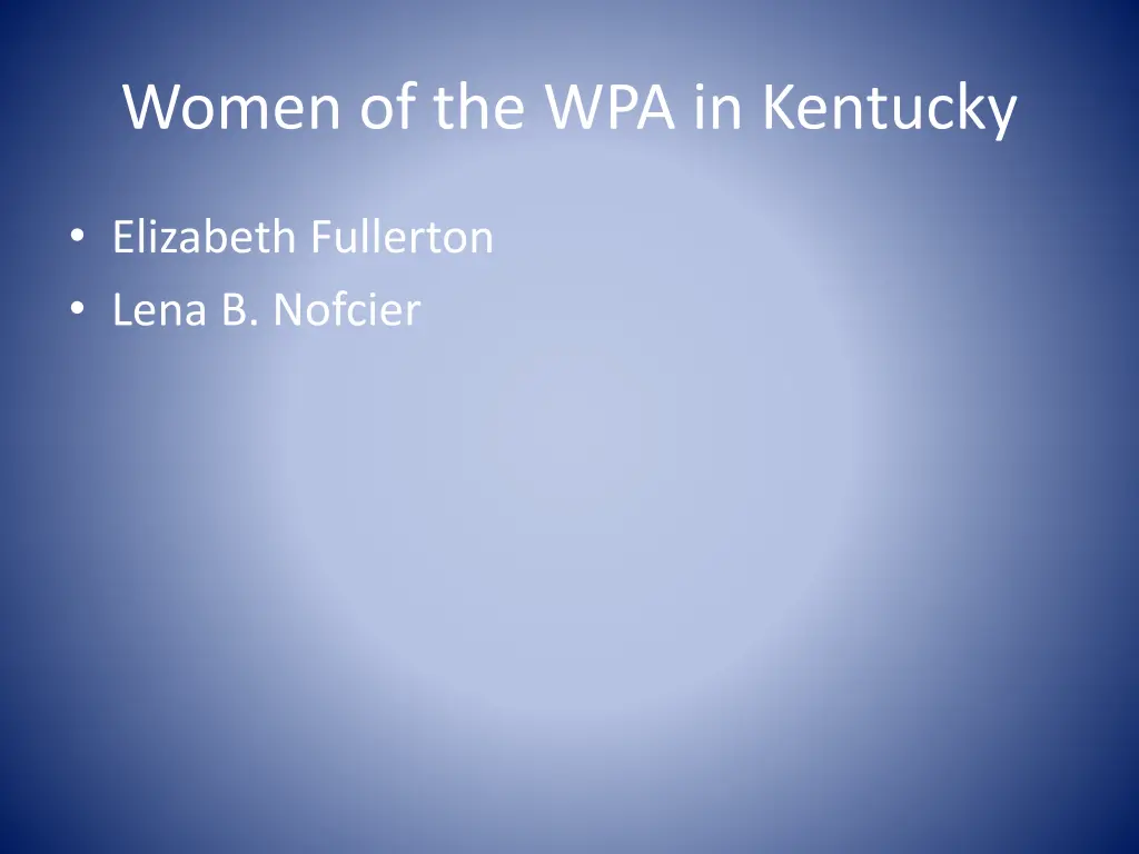 women of the wpa in kentucky