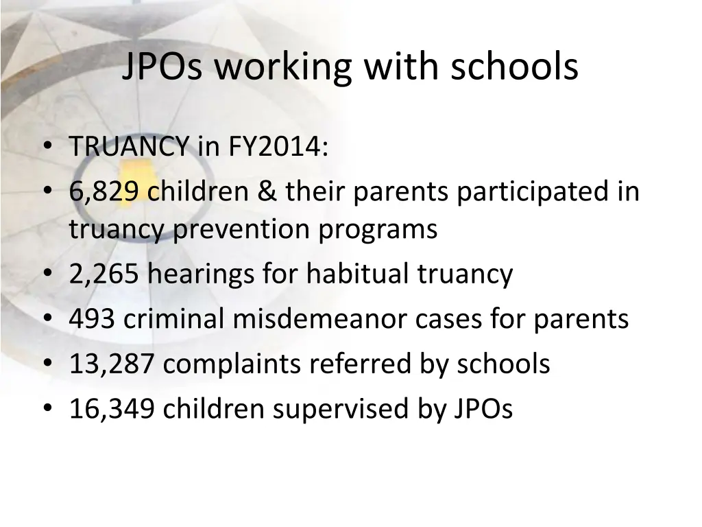 jpos working with schools