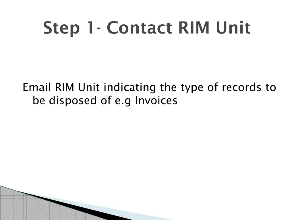 step 1 contact rim unit