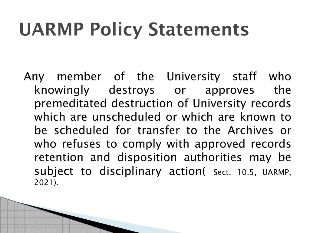 uarmp policy statements 1