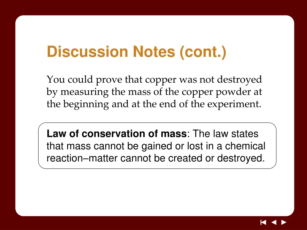 discussion notes cont