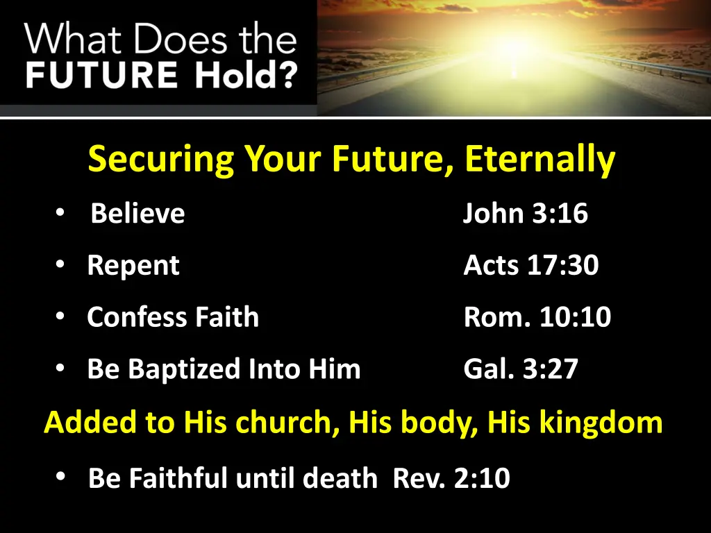 securing your future eternally believe repent