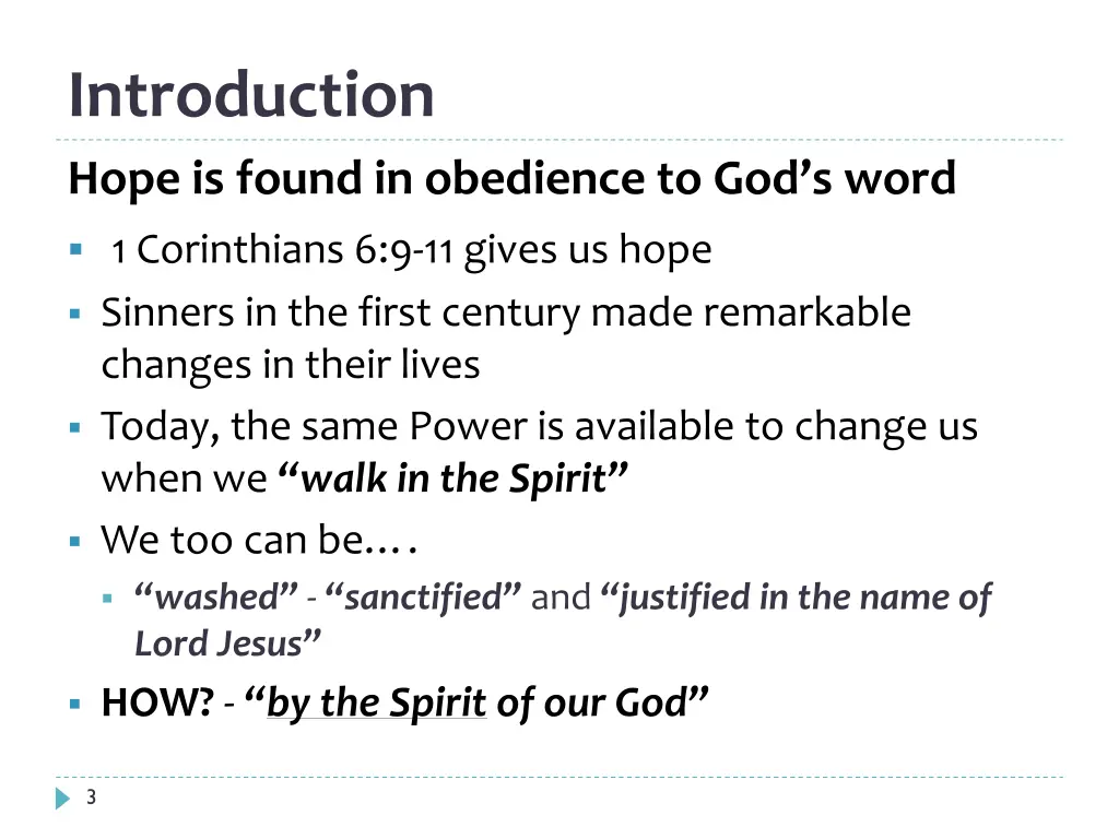 introduction hope is found in obedience