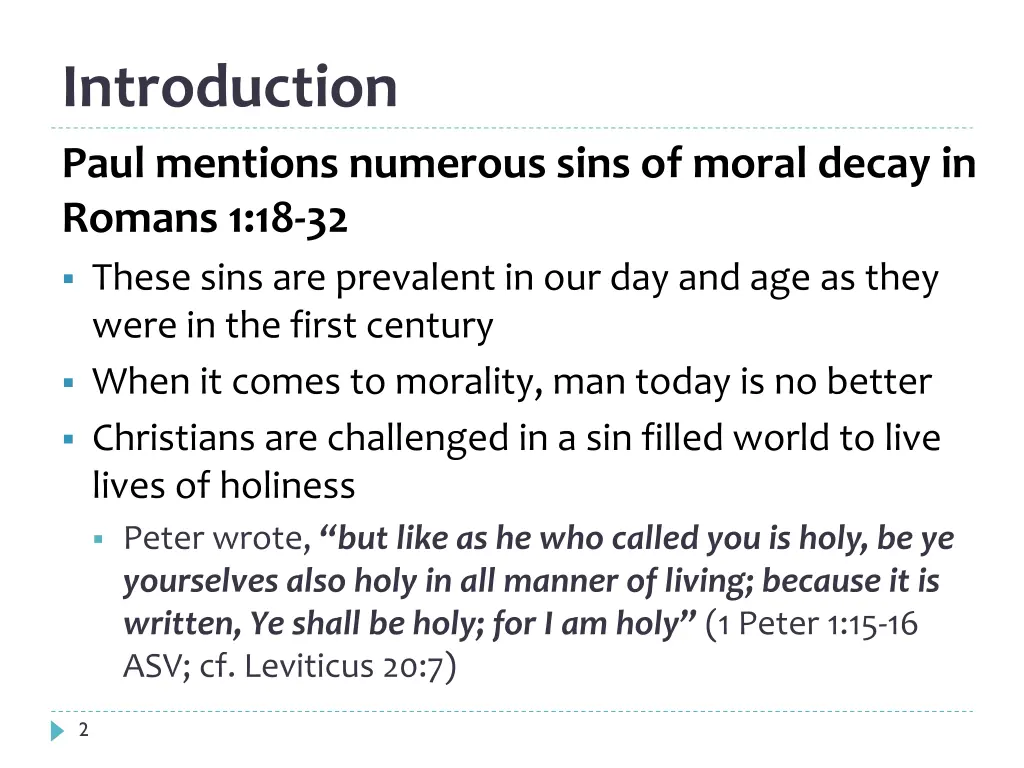 introduction paul mentions numerous sins of moral