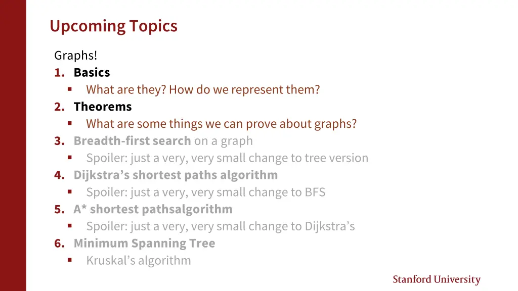 upcoming topics