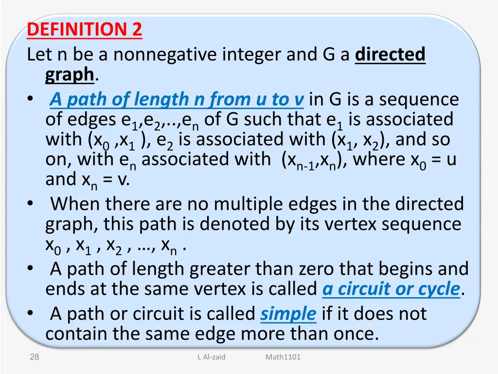 definition 2 let n be a nonnegative integer