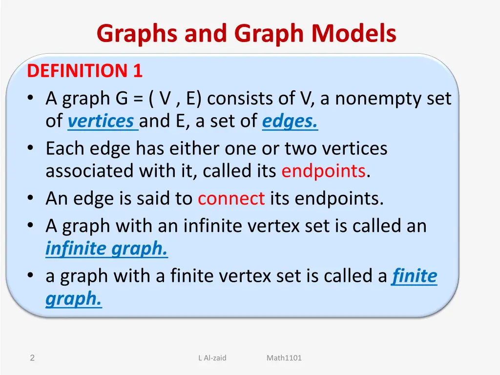 graphs and graph models
