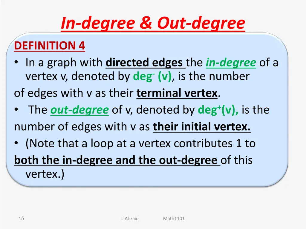 in degree out degree