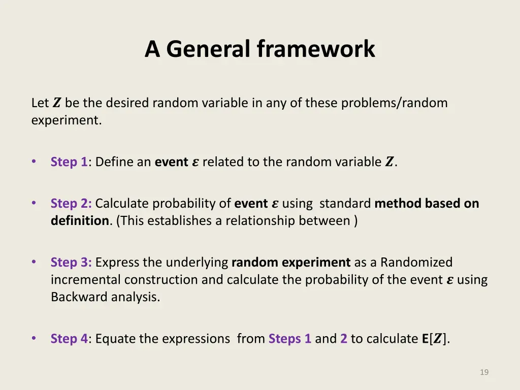 a general framework