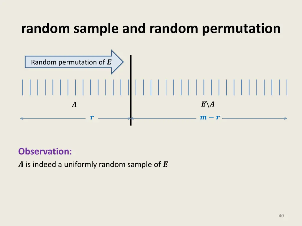 random sample and random permutation