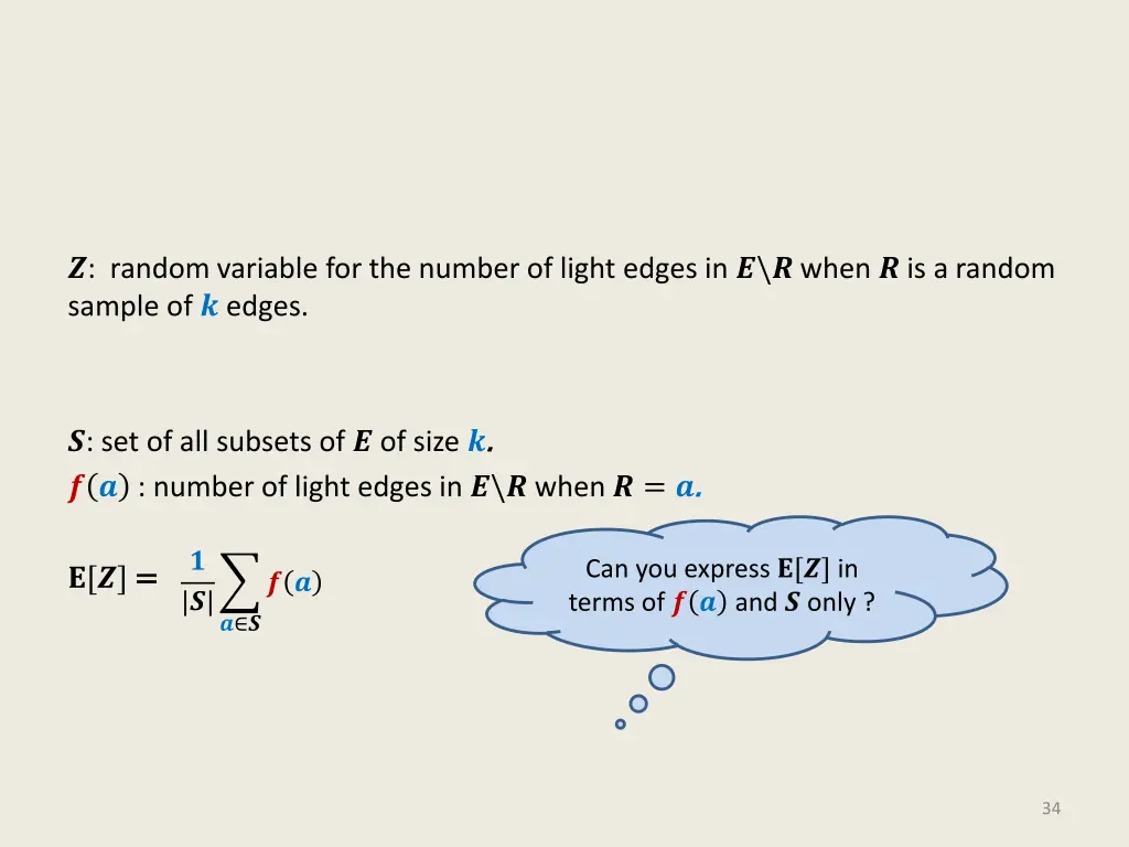 random variable for the number of light edges