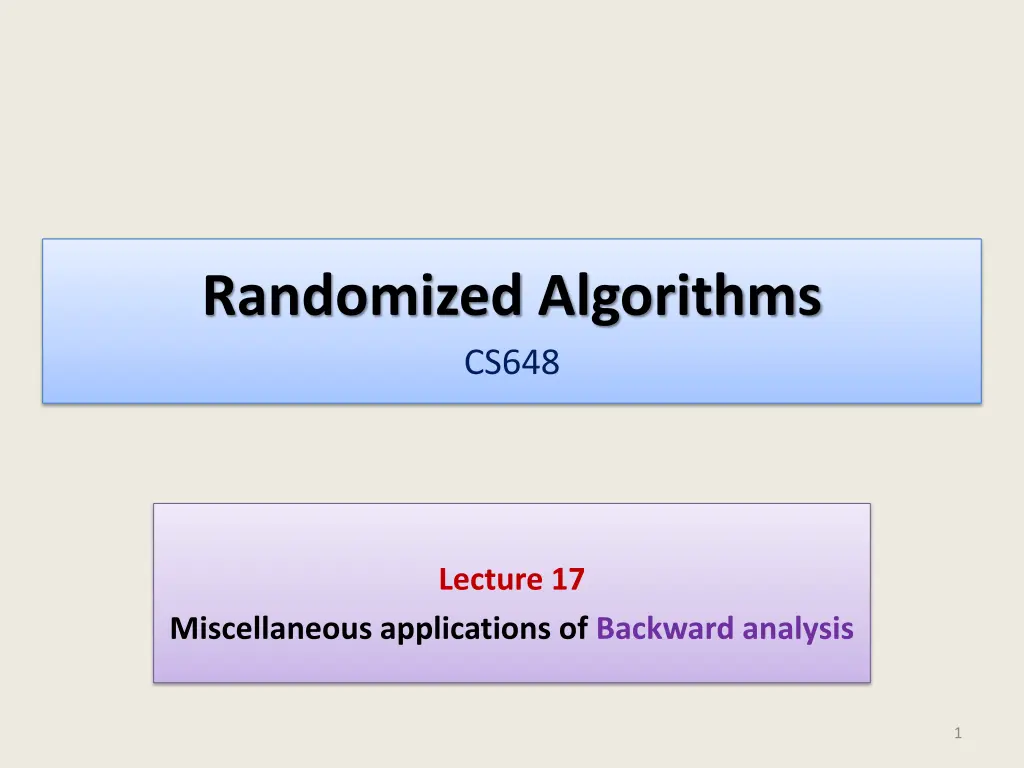 randomized algorithms cs648