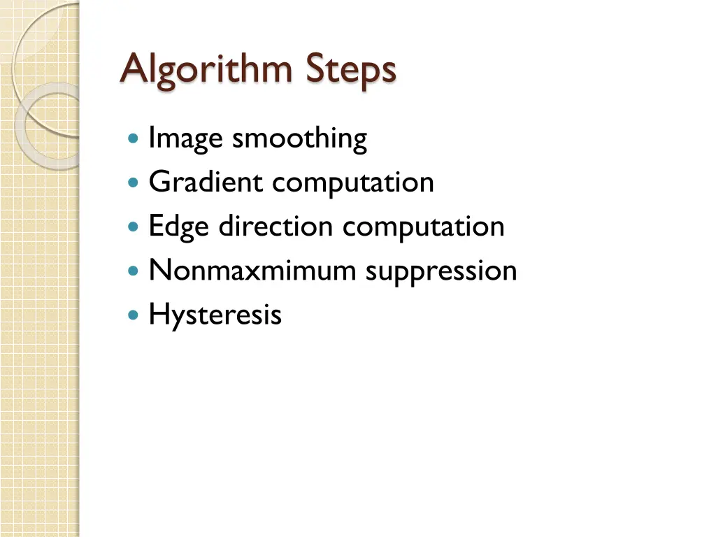 algorithm steps