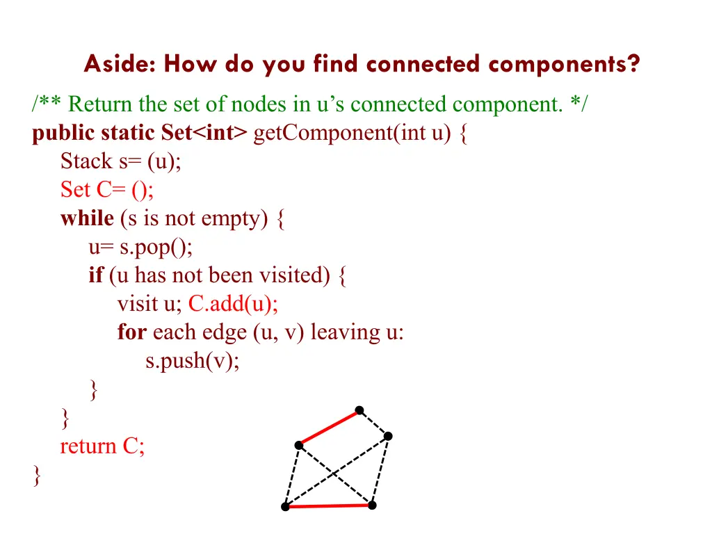 aside how do you find connected components 1