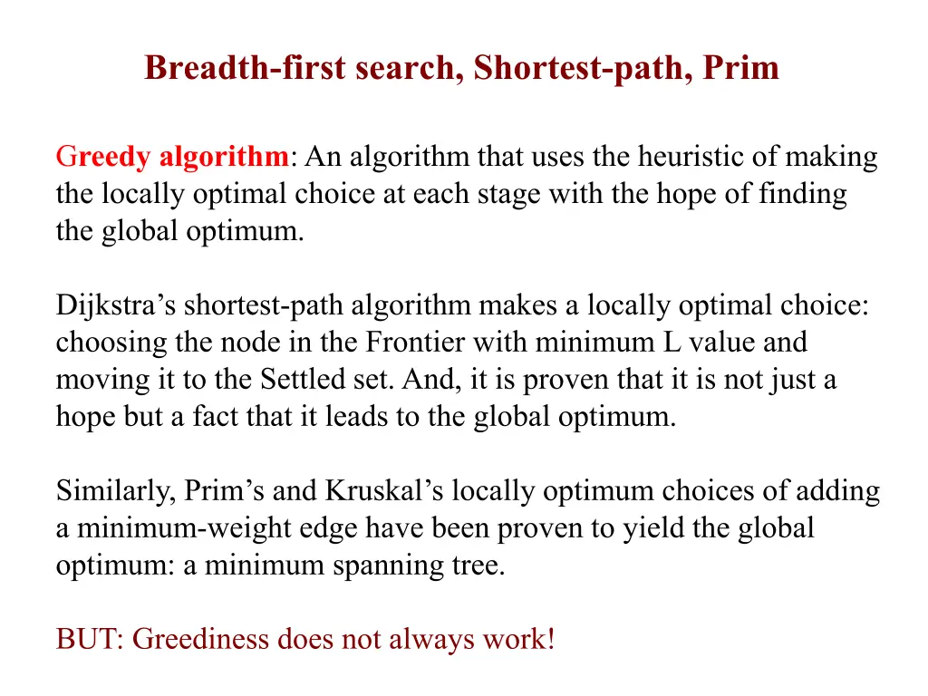 breadth first search shortest path prim