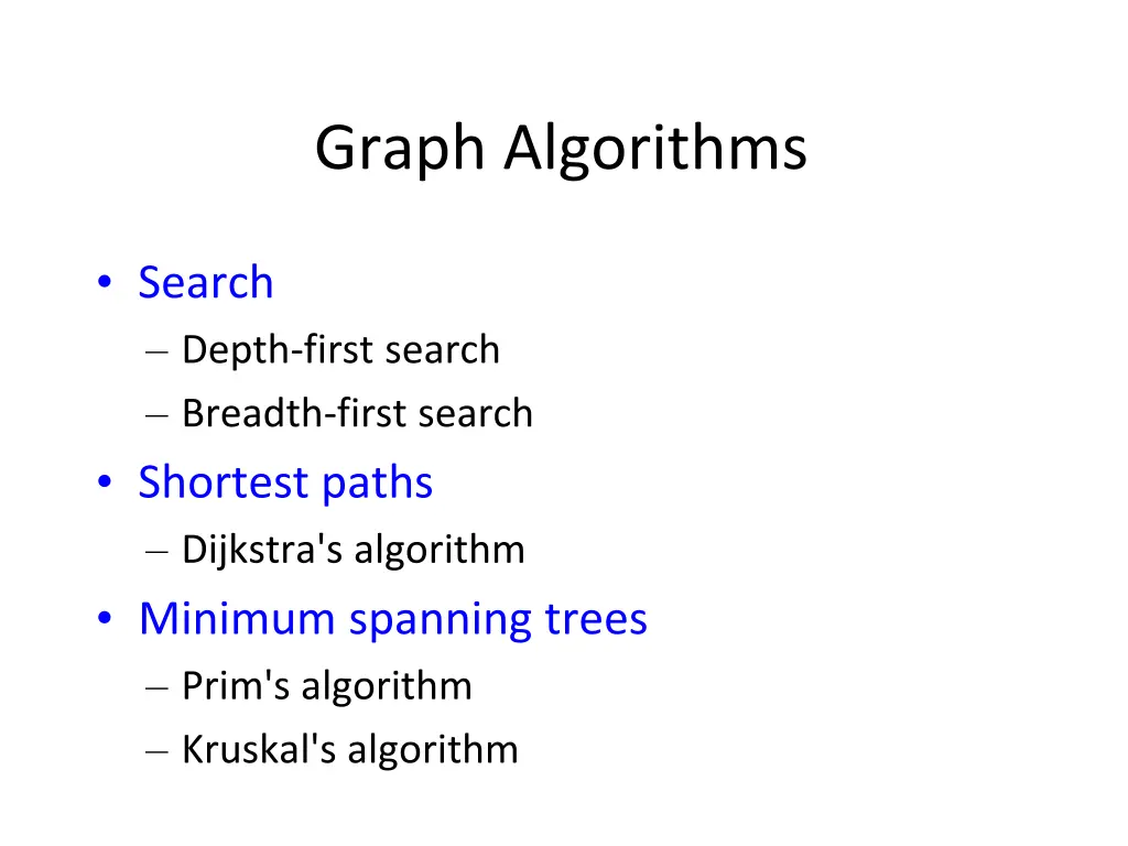 graph algorithms