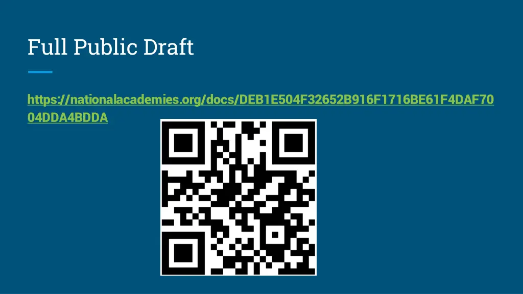 full public draft