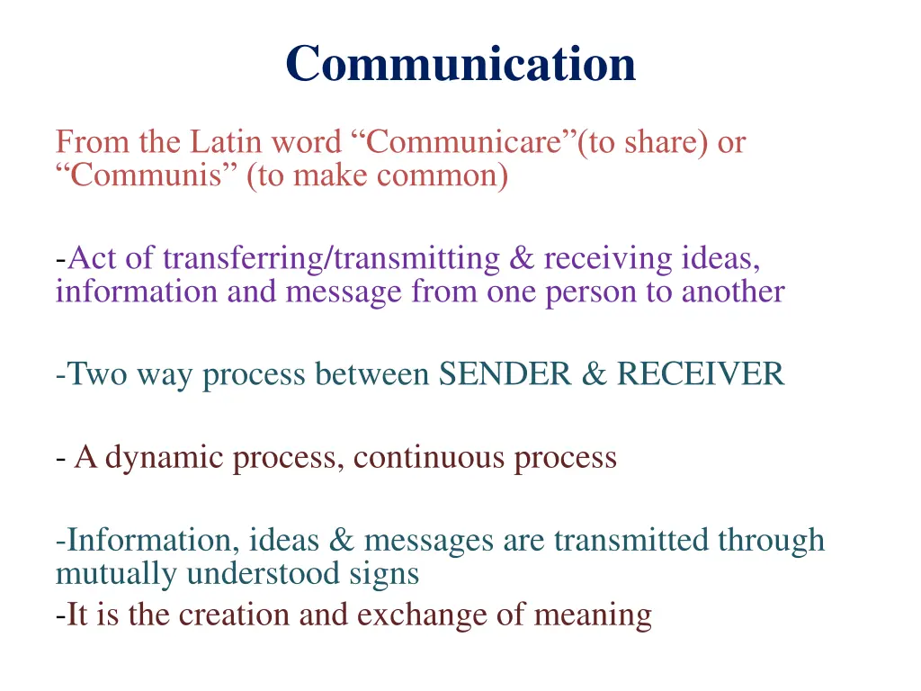 communication
