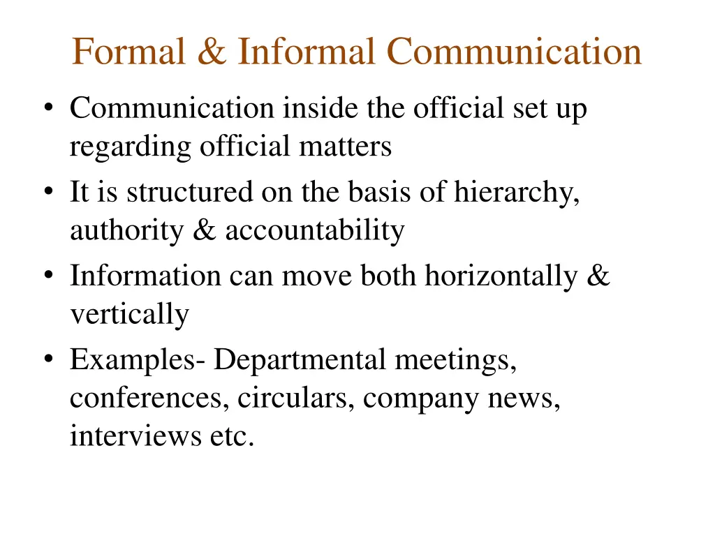 formal informal communication