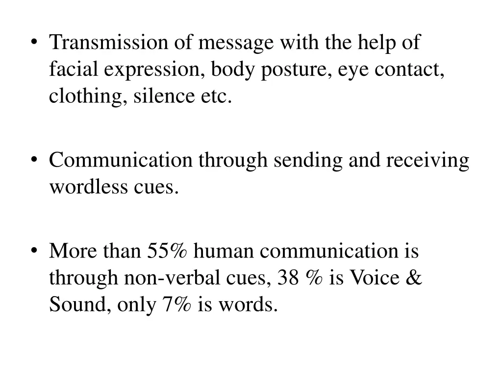 transmission of message with the help of facial