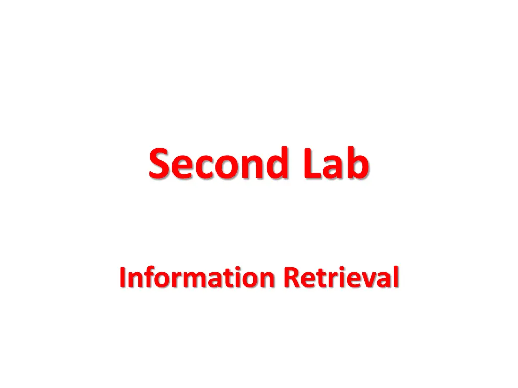 second lab