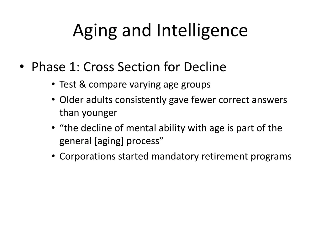 aging and intelligence 1