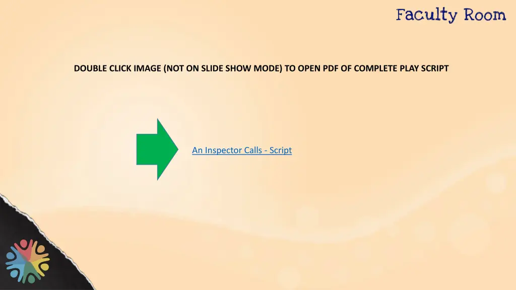 double click image not on slide show mode to open
