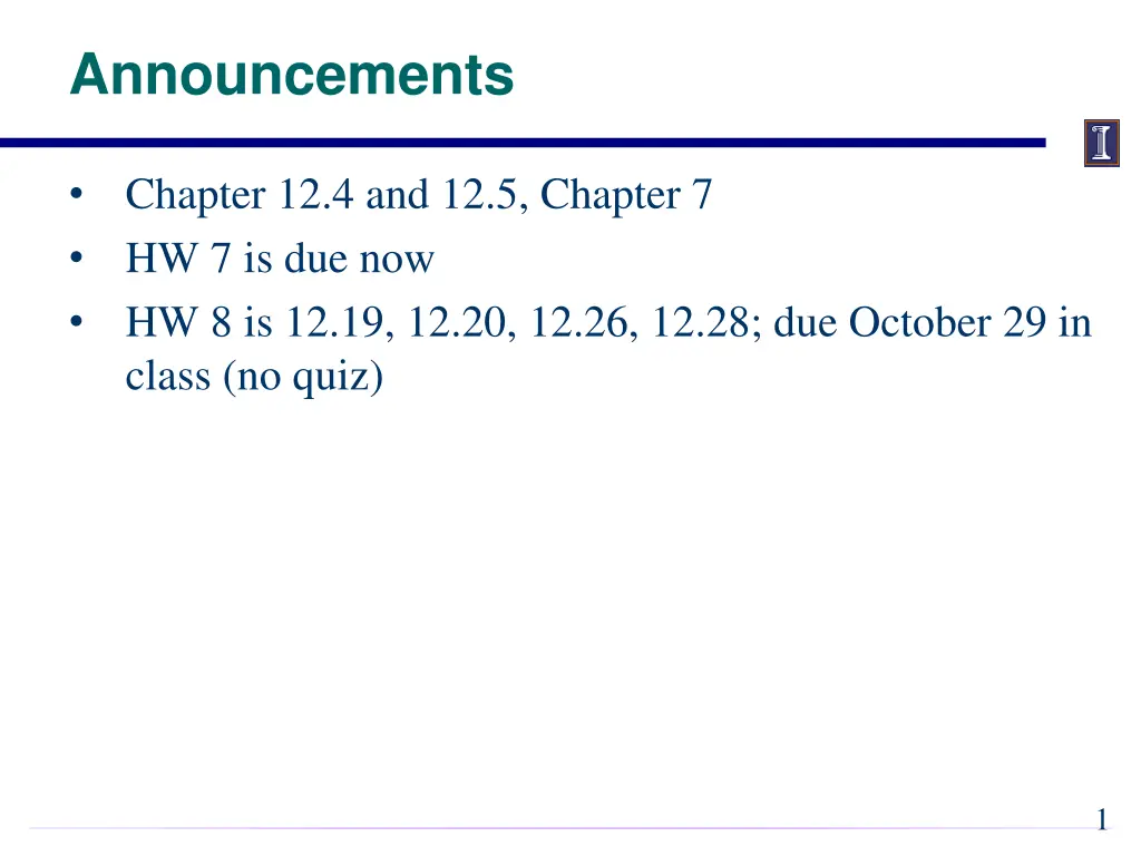 announcements