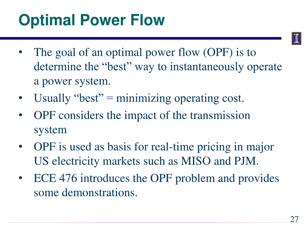 optimal power flow