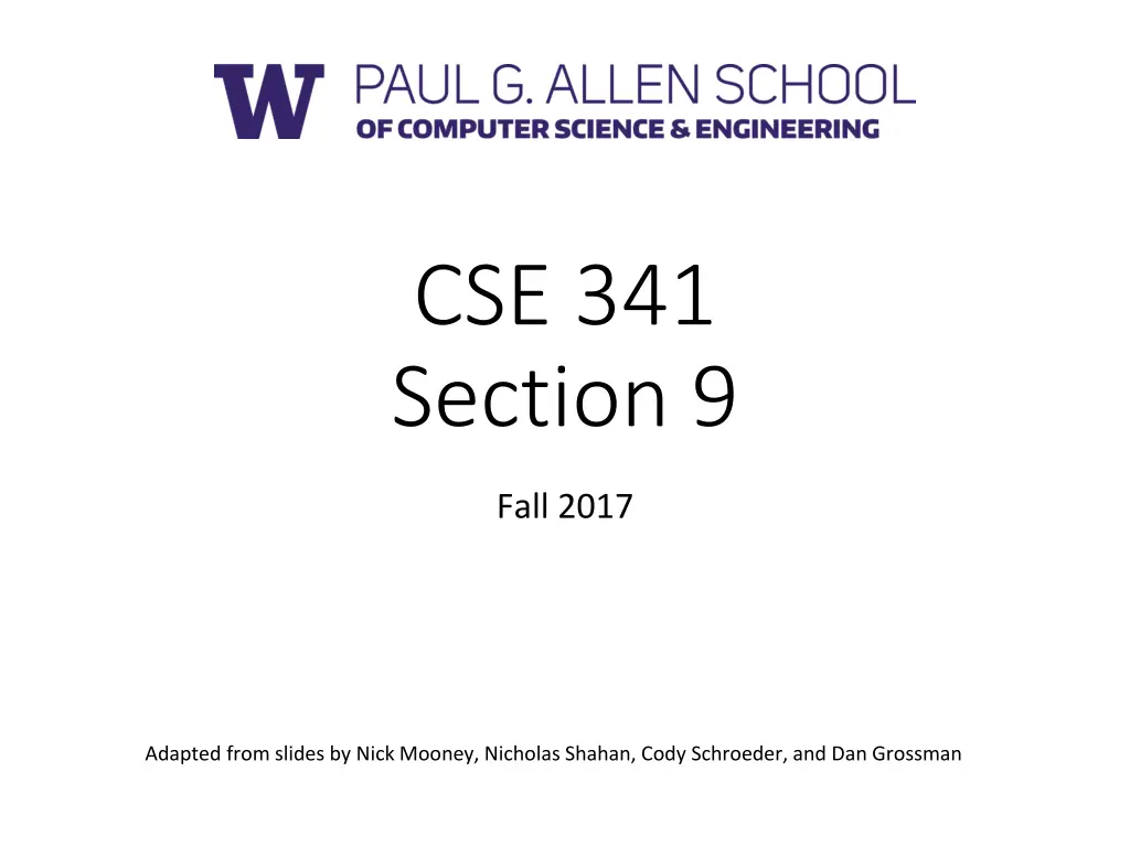 cse 341 section 9