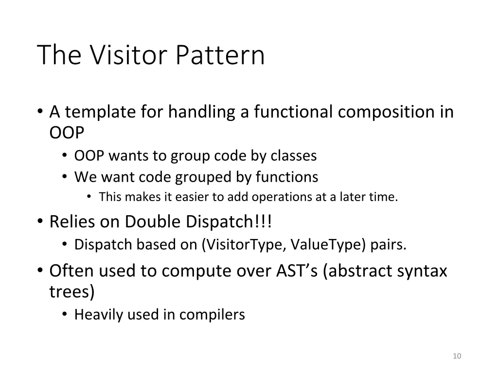 the visitor pattern