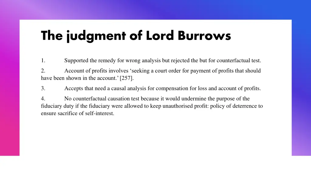 the judgment of lord burrows