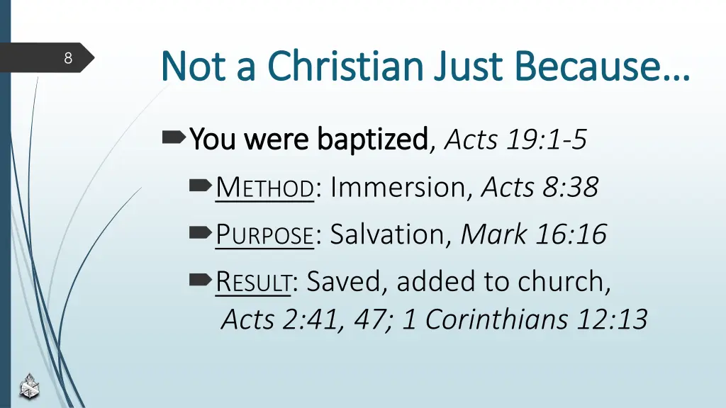 not a christian just because not a christian just 5