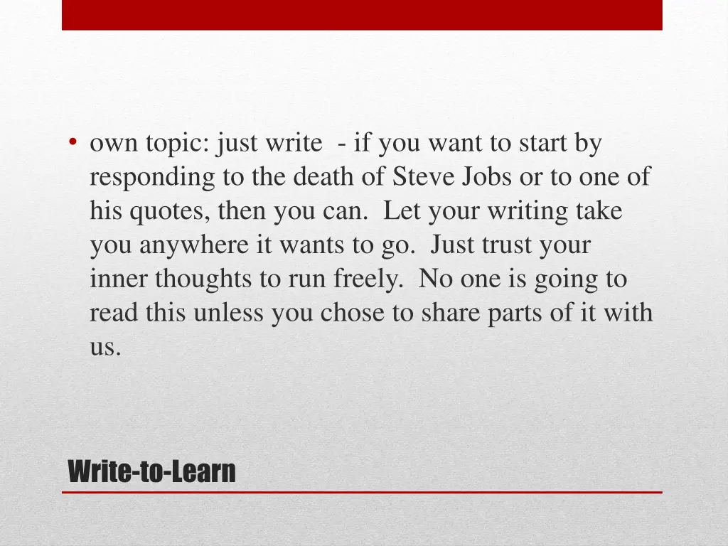 own topic just write if you want to start