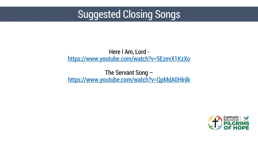 suggested closing songs